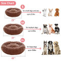 Leito de donut não deslizamento lavável Long Fauxfur Bed